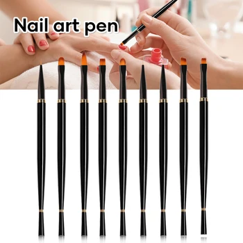 Nail Art Brush Set 9 BUC Sfaturi Constructor Perie Cu Cap de Frumusete Pictura Pen Instrumente de Manichiură Pentru Unghii Artist de Unghii Accesorios -VL16
