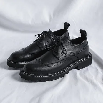 Negru Oxford Barbati Pantofi Rochie de Designer Bocanc Bărbat din Piele Pantofi Barbati Nuntă Formală Pantofi pentru Bărbați 2022 Chaussure De Homme Zapatos