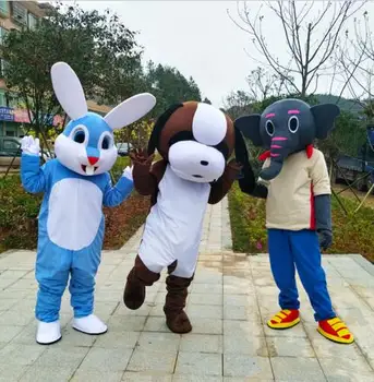 New Adult Cel Mai Bun De Vânzare Cute Easter Bunny Iepure Mascota Costum De Crăciun Rochie Fancy Mascota Costum De Halloween