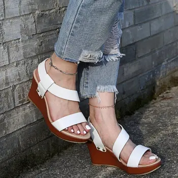 Noi 2022 Moda de Vara Femei Sandale Wedge Sandale cu Platforma Doamnelor Alunecare pe Pantofi cu Toc inalt, sandale Casual, de sex Feminin Încălțăminte