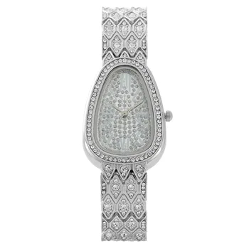 Noi Populare High-end Șarpe Brățară de Femei Ceas Plin de Diamante pentru Femei de Moda Ceas de Cuarț Ceas de Agrement de Afaceri Ceas Imagine 2