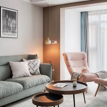 Nordic Dormitor Noptieră Lampa De Lux Creative De Marmură, Sala De Mese Simple Lampa De Personalitate Bar Singur Cap Mic Candelabru Imagine 2