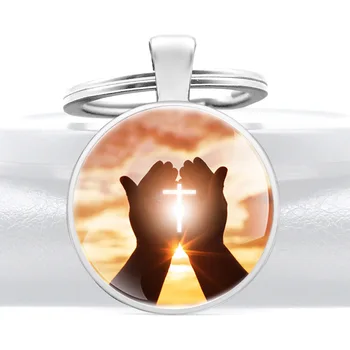 Nou-Veniți Creștini Timp De Rugăciune Design Cupolă De Sticlă Pandantiv Breloc