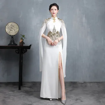 Noutatea Femei Nou Stil Tradițional Chinezesc Mandarin Guler Superb Qipao Nunta Petrecere De Seara Rochie Bodycon Cheongsam Imagine 2