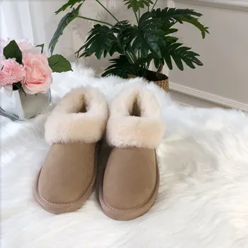 Pantofi doamnelor 2022 new sosire real din piele doamnelor cizme de zapada blana naturala doamnelor cizme cald lână cizme de iarna mini glezna cizme