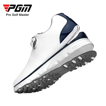 PGM Pantofi de Golf Barbati Pantofi Impermeabil Rotație Dantele Golf Pantofi Anti-Alunecare Stud Adidași Imagine 2