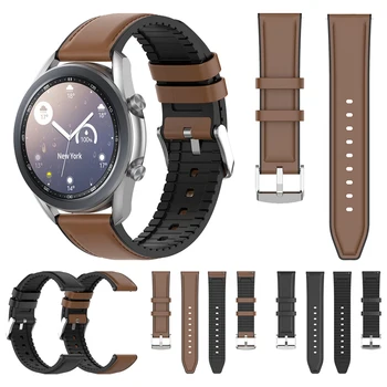Piele Curea din Silicon Pentru Samsung Galaxy Watch 3 Watch3 45mm 41mm Trupa de Viteze S3/Activ 2/Galaxy 46mm Watchband Bratara Curea