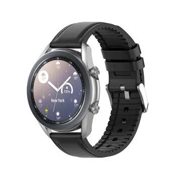 Piele Curea din Silicon Pentru Samsung Galaxy Watch 3 Watch3 45mm 41mm Trupa de Viteze S3/Activ 2/Galaxy 46mm Watchband Bratara Curea Imagine 2