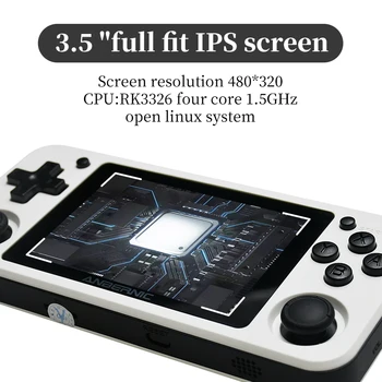 Powkiddy Noi RG351P Retro Joc Handheld Consola de Linux Sistem de Joc de Consolă, cu 2500 de Jucător de Joc Dublu Joystick-uri Pentru PS1 Copil Imagine 2
