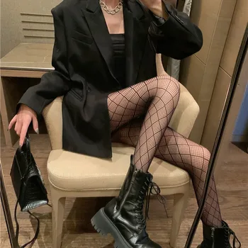 Primavara noua moda sexy black diamond plasă subțire ciorapi ciorapi fishnet ciorapi net mareea roșie ciorapi negri
