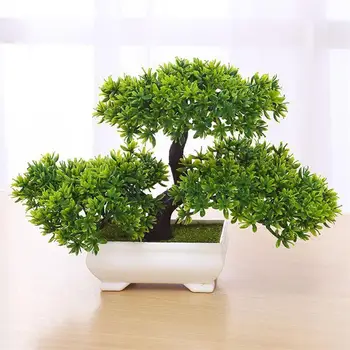 Primitor De Pin Bonsai Simulare Artificiala Verde Ghivece Mici Plantă De Ornament De Gradina Decorative Hotel De Partid Decor