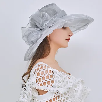 Pălării de nunta pentru Femei Sombrero Elegant para bodas Palarioare pentru Nunti Pălărie chapeau mariage femme Accesorii de Nunta Imagine 2