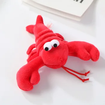 realiste Nou drăguț simulare homar papusa pandantiv crab de pluș PP bumbac jucarie copii masina cu gheare de sac decorare moale cadou Imagine 2