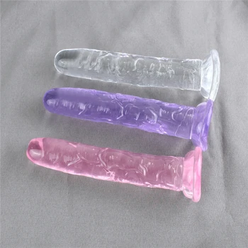 Realistic Dildo-uri Erotice Jelly Vibrator Cu ventuza Jucarii Sexuale pentru Femei Penis Artificial G-spot Stimulare sexuală produse Imagine 2