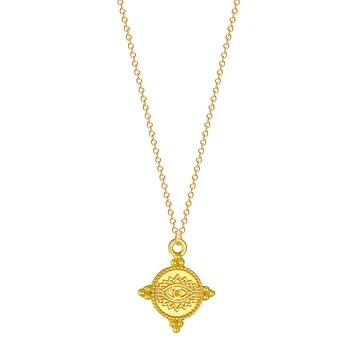 Religioase Matt Aur Horus Ochi Coliere Pandantiv pentru Femei Fete de Aur, Argint Placat cu Medalion Ochi Bijuterii Chritmas Amuleta Cadou