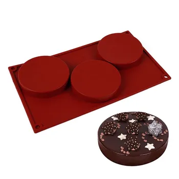 Roșu 3Cylinder Silicon Mucegai Ciocolata Tort Fondant Instrumente de Styling Bucătărie de Copt Instrumente de Ustensile Accesorii pentru Casa