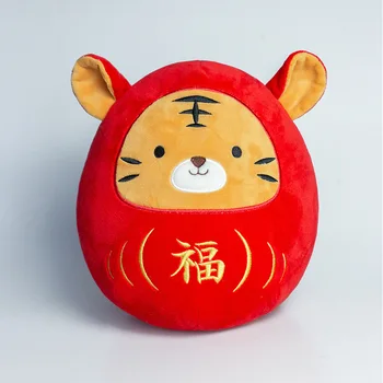 Roșu Dharma Tigru 2022 Anul Chinezesc al Tigrului Zodiac Mascota de Plus Jucarie Papusa Cadou Papusa en-Gros