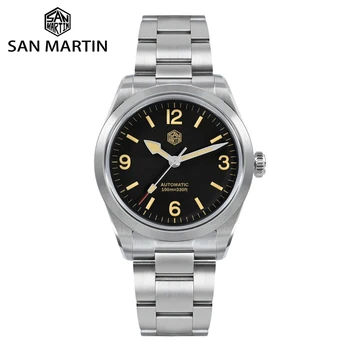 San Martin 38mm Bărbați de Lux Ceasuri Mecanice NH35 Auto Vânt Ceas Sapphire Luminos 10Bar Impermeabil Retro Reloj Hombre SN0107 Imagine 2