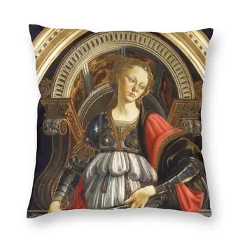 Sandro Botticelli Curaj Pictor Italian Canapea Pernă Acoperă Tablou Celebru Artist Arunca Pernă Decor Acasă Față De Pernă