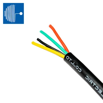 SHENGPAI VDE H05VV-F 70 de grade 300V negru 4 * 0.75 mm înveliș flexibil PVC izolate cablu de alimentare cu Cabluri Rotunde