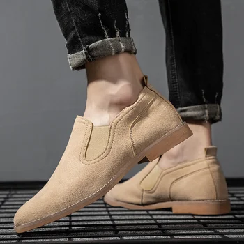Simplu Mocasini Pantofi pentru Bărbați de Mari Dimensiuni 2020 Retro Lumină Ieftine Casual, Pantofi Plat Confortabil din Piele de Alunecare Pe Pantofi pentru Om Imagine 2