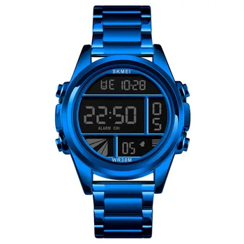 SKMEI Sport Bărbați Ceasuri de Lux de Aur Digital Ceas de mână rezistent la apă, Cronograf Ecran Luminos de Moda Casual, Ceas Electronic