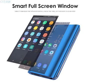 Smart Mirror Cazul în care Telefonul Pentru Huawei P40 P30 Pro Mate 30 20 10 Lite P Inteligente Z Nova 5T Pentru Onoarea 20 Pro 10 9 Lite 8X 9X 8A Acoperi Imagine 2