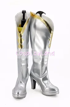 Soarta mare Pentru FGOArturia Pendragon Argint Cosplay Cizme Pantofi Accesorii Costum Petrecere de Halloween Cizme pentru Femei Adulte Pantofi Imagine 2