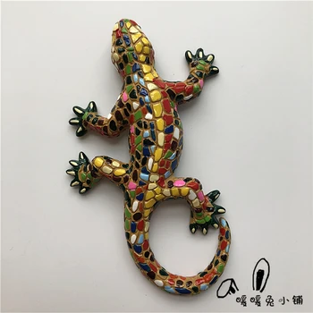 Spania A Călători Mozaic Șopârlă Gecko Rășină Magnet De Frigider
