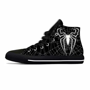Spider Web Model de Pânză de păianjen Păianjen Amuzant de Moda Casual, Pantofi de Pânză de Înaltă Top Respirabil Usoare de Imprimare 3D Bărbați Femei Adidași