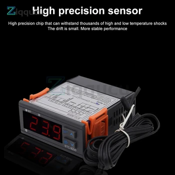STC-9200 controler de temperatura cu refrigerare decongelare ventilator funcția de alarmă și doi senzori AC 220V 110V AC/DC 24V-12V Imagine 2