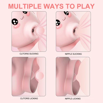 Suge Vibratorul Jucărie Sexuală pentru Femei Stimulator Clitoris Laba Oral sex fara Biberon Anal Vagin Fraier Vibratoare Jucarii pentru Adulti, Sex-Shop Imagine 2