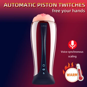 Supt automat Masturbari Cupa Glandul Rezistență Antrenor Vibrator din Silicon de Buzunar Pasarica Piston Vagin Artificial jucarii Sexuale pentru Bărbat