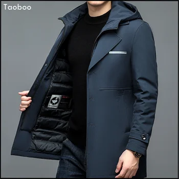 Taoboo 2022 Șanț Clasic Masculin Haine Nou Masiv de Înaltă Calitate în Jos jacheta barbati Epocă jachete Stil Business Casual jacheta de puffer Imagine 2