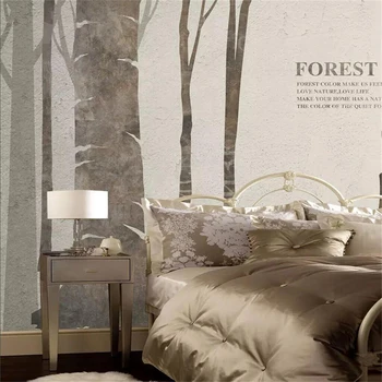 Tapet decorativ pictat manual Pădure Elan de Fundal de Perete Imagine 2