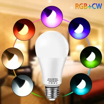 Tuya WiFi Smart Home Bec E27 12 15 18W LED-uri RGB Lampa Estompat cu Viață Inteligentă APLICAȚIA Control Vocal pentru Google Acasa Alexa Imagine 2