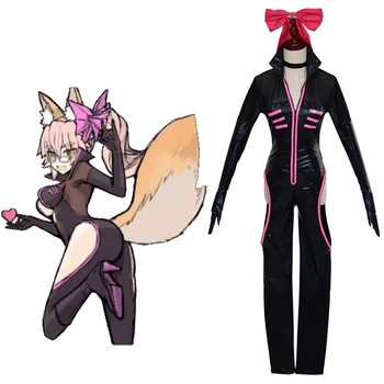 Unisex Anime Pentru că Soarta/Comanda mare Clasa Assassin Tamamo nu Mae Costume Cosplay menajera costum Rochie Uniformă