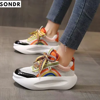 Vara 2022 pantofi de moda noua platforma platforma se agită pantofi Tati pantofi de culoare de potrivire de personalitate versatil moda sport fash