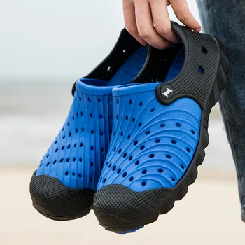 Vară Nouă Bărbați Saboți Degetele de la picioare Închise Casual, Sandale de Plaja de Moda pentru Bărbați Papuci de Lumină Grădină Pantofi anti-alunecare Sandalias Hombre
