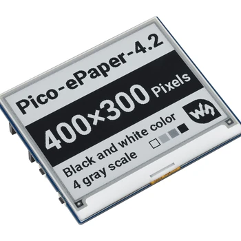 Waveshare 4.2 inch E-Hârtie E-Ink Display Module pentru Raspberry Pi Pico 400X300 Alb / Negru 4 tonuri de Gri SPI