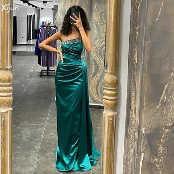 Xijun Beaidng Strapless Sirenă Rochii De Bal Fără Mâneci Dubai Arabă Arabia Saudită Petrecere, Rochii De Seara Femei Vestidos De Gala