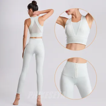 Yoga Set Pentru Femei Haine De Sport Ochiurilor De Plasă Respirabil Sport Sutiene, Dresuri Hip Lift Modelarea Jambiere Execută Antrenament De Fitness Sport Ti Se Potriveste
