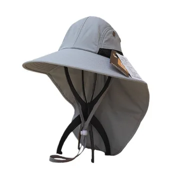 În aer liber, Pescuit Pălării Bărbați Femei Extra Large Brim Nuanta de Blocare UV Izolare Termică Impermeabil cu Gât Larg Protector 60cm/61cm